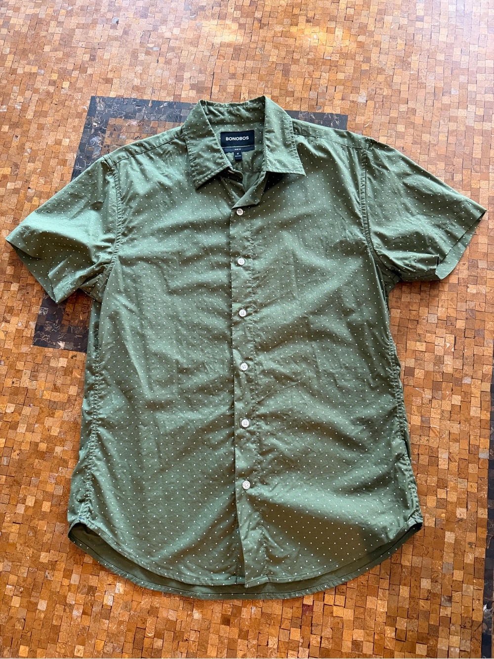 Bonobos Riviera Short Sleeve Shirt - Medium Slim Fit